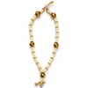 pearl and golden bead idol mala